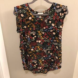 Pleione Colorful Chiffon Tunic Top